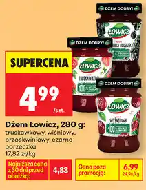 Biedronka Dżem Łowicz, 280 g: truskawkowy, wiśniowy, brzoskwiniowy, czarna porzeczka oferta