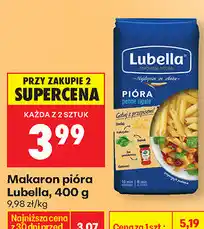 Biedronka Makaron pióra Lubella oferta