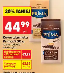 Biedronka Kawa ziarnista Prima, 900 g różne rodzaje oferta
