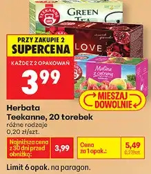 Biedronka Herbata Teekanne, 20 torebek różne rodzaje oferta