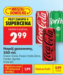 Biedronka Napój gazowany, 330 ml: Coca-Cola, Coca-Cola Zero, Fanta, Sprite oferta