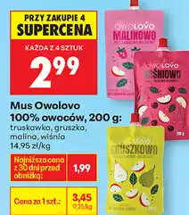 Biedronka Mus Owolovo 100% owoców oferta