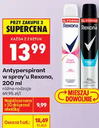 Biedronka Antyperspirant w spray'u Rexona oferta
