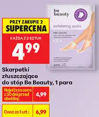 Biedronka Skarpetki złuszczające do stóp Be Beauty, 1 para oferta