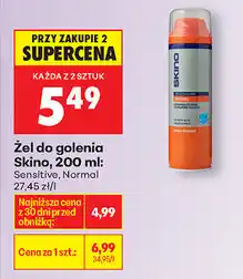 Biedronka Żel do golenia Skino oferta