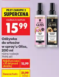 Biedronka Odżywka do włosów w spray'u Gliss oferta