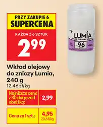 Biedronka Wkład olejowy do zniczy Lumia oferta