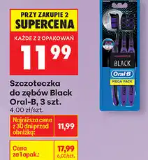 Biedronka Szczoteczka do zębów Black Oral-B, 3 szt oferta