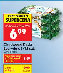 Biedronka Chusteczki Dada Everyday, 3x72 szt oferta