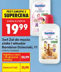 Biedronka 3w1 Żel do mycia ciała i włosów Bambino Dzieciaki, 1 l (różne rodzaje) oferta