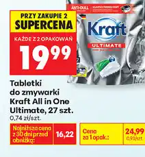 Biedronka Tabletki do zmywarki Kraft All in One Ultimate, 27 szt oferta
