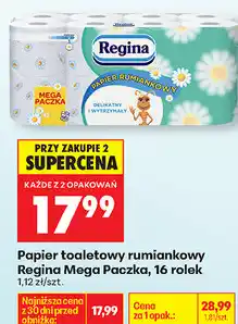 Biedronka Papier toaletowy rumiankowy Regina Mega Paczka, 16 rolek oferta