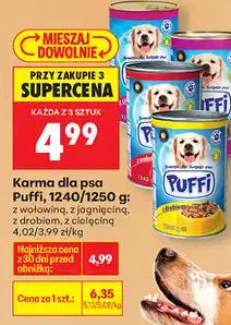 Biedronka Karma dla psa Puffi, 1240/1250 g oferta