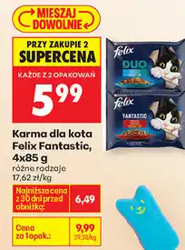 Biedronka Karma dla kota Felix Fantastic, 4x85 g (różne rodzaje) oferta