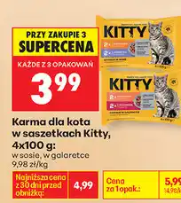 Biedronka Karma dla kota w saszetkach Kitty, 4x100 g (różne rodzaje) oferta