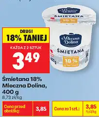 Biedronka Śmietana 18% Mleczna Dolina oferta