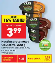 Biedronka Kaszka proteinowa Go Active, 200 g: karmelowa, czekoladowa, cynamonowa oferta