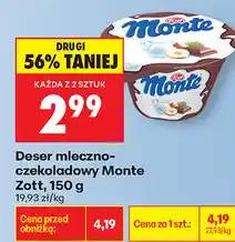 Biedronka Deser mleczno-czekoladowy Monte Zott oferta