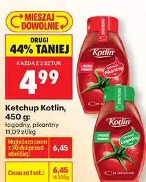 Biedronka Ketchup Kotlin, 450 g: łagodny, pikantny oferta