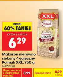 Biedronka Makaron nierówno siekany 4-jajeczny Polmak XXL oferta