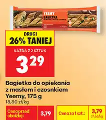 Biedronka Bagietka do opiekania z masłem i czosnkiem Yeemy oferta