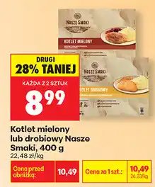 Biedronka Kotlet mielony lub drobiowy Nasze Smaki oferta