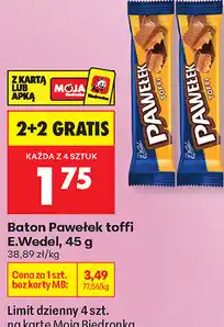 Biedronka Baton Pawełek toffi E.Wedel oferta
