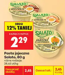 Biedronka Pasta jajeczna Salato, 80 g: różne rodzaje oferta