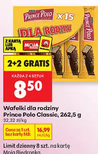 Biedronka Wafelki dla rodziny Prince Polo Classic oferta