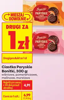 Biedronka Ciastka Paryskie Bonitki, 300 g: wiśniowe, pomarańczowe, malinowe, morelowe oferta