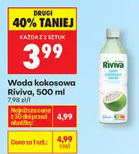 Biedronka Woda kokosowa Riviva oferta