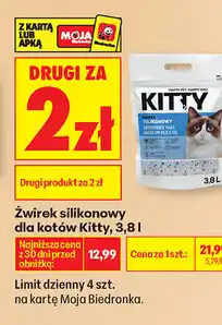 Biedronka Żwirek silikonowy dla kotów Kitty oferta