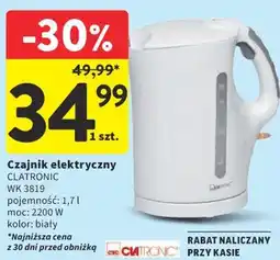 Intermarche Czajnik elektryczny CLATRONIC WK 3819 oferta