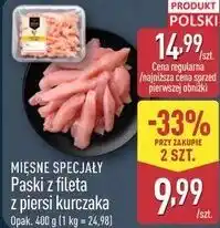 ALDI Mięsne Specjały Paski z fileta z piersi kurczaka oferta