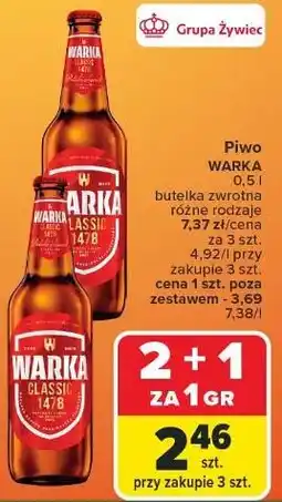 Carrefour Piwo Warka oferta