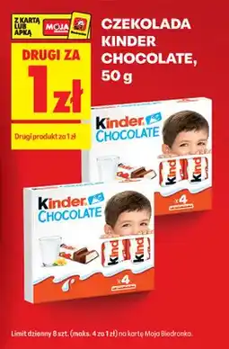 Biedronka Kinder CzekoladaDRUGA ZA 1 ZŁ oferta