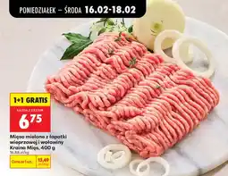 Biedronka Mięso mielone z łopatki wieprzowej i wołowiny 400 g 1+1 GRATIS oferta