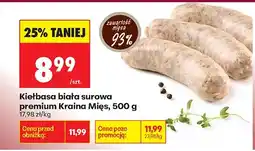 Biedronka Kiełbasa biała surowa premium oferta