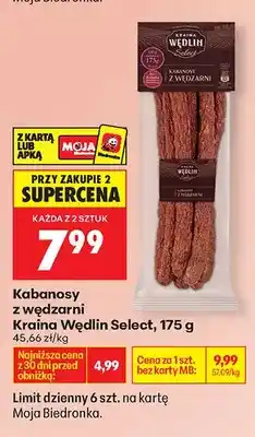 Biedronka Kabanosy z wędzarni oferta
