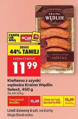 Biedronka Kiełbasa z szynki sądecka oferta