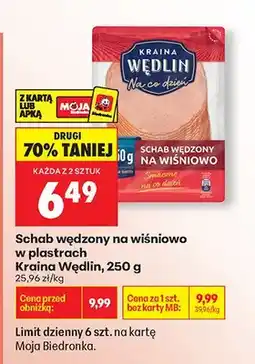 Biedronka Schab wędzony na wiśniowo w plastrach oferta