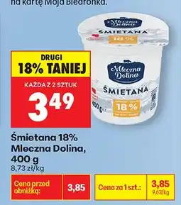 Biedronka Śmietana 18% mleczna oferta