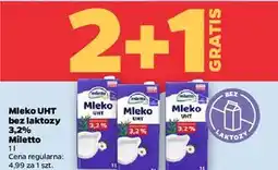 Netto Mleko UHT bez laktozy 3,2% Miletto oferta