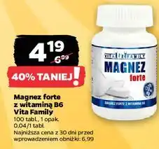 Netto Magnez forte z witaminą B6 Vita Family oferta