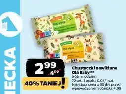 Netto Chusteczki nawilżane Ola Baby** (różne rodzaje) oferta