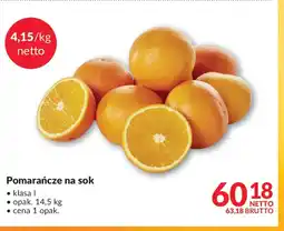 Makro Pomarańcze na sok oferta