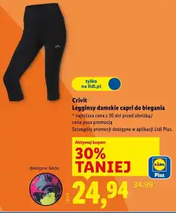 Lidl Crivit Legginsy damskie capri do biegania oferta
