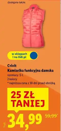 Lidl Crivit Kamizelka funkcyjna damska oferta