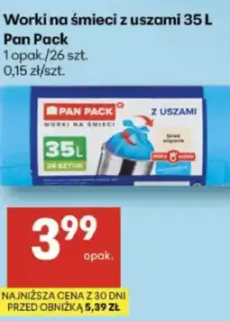 Delikatesy Centrum Worki na śmieci z uszami 35 L Pan Pack 26 szt oferta