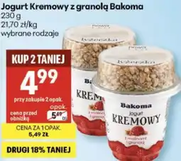 Delikatesy Centrum Jogurt Kremowy z granolą Bakoma oferta